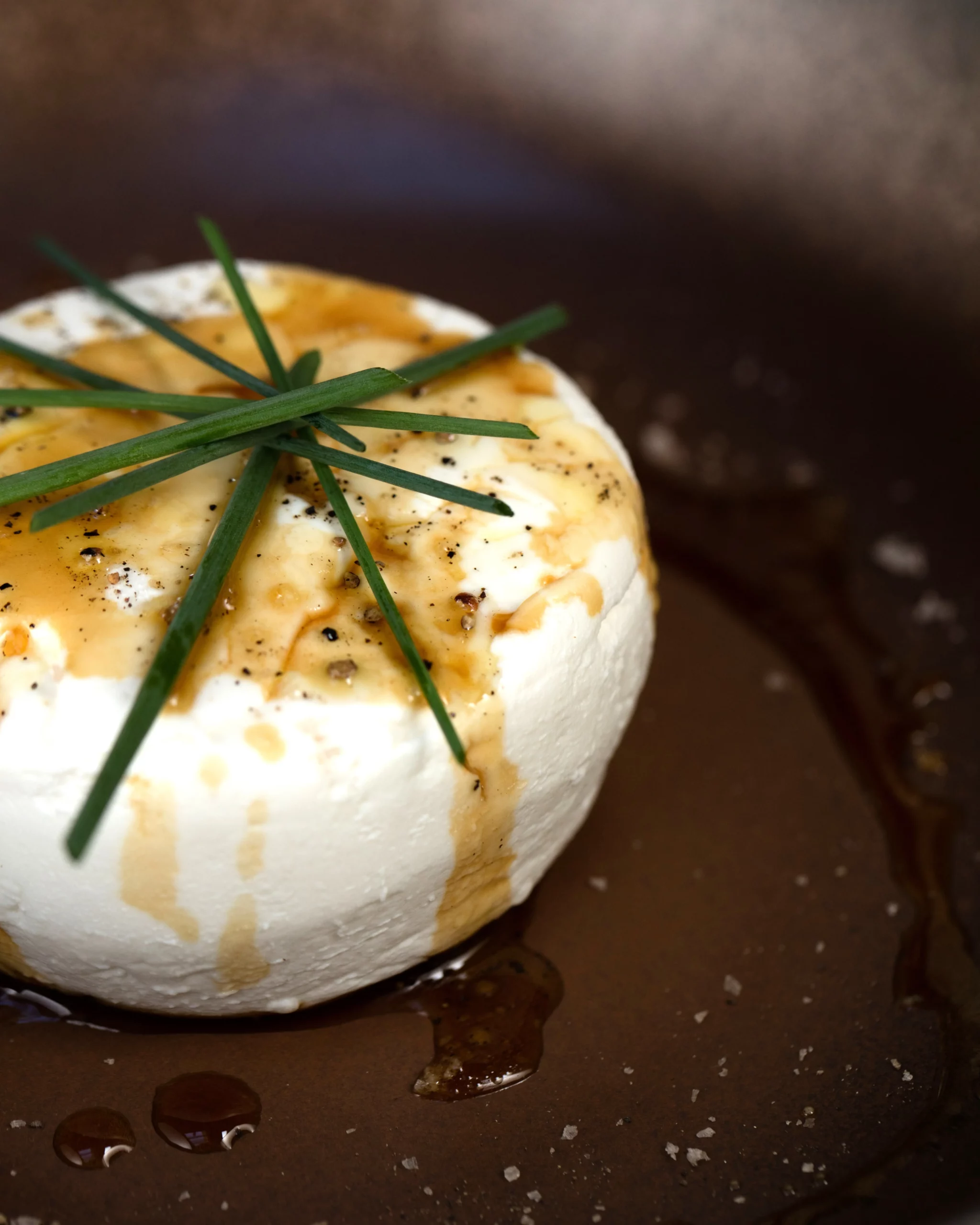 fromage frais nappé de balsamique
