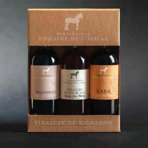 coffret trilogie découverte avec vinaigre de vin balsamique et saba